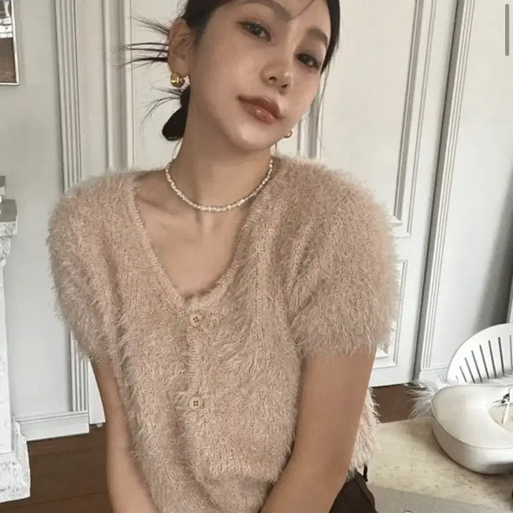 [BUNJANG] Boucle Knit Cardigan / 부클 퍼 니트 가디건