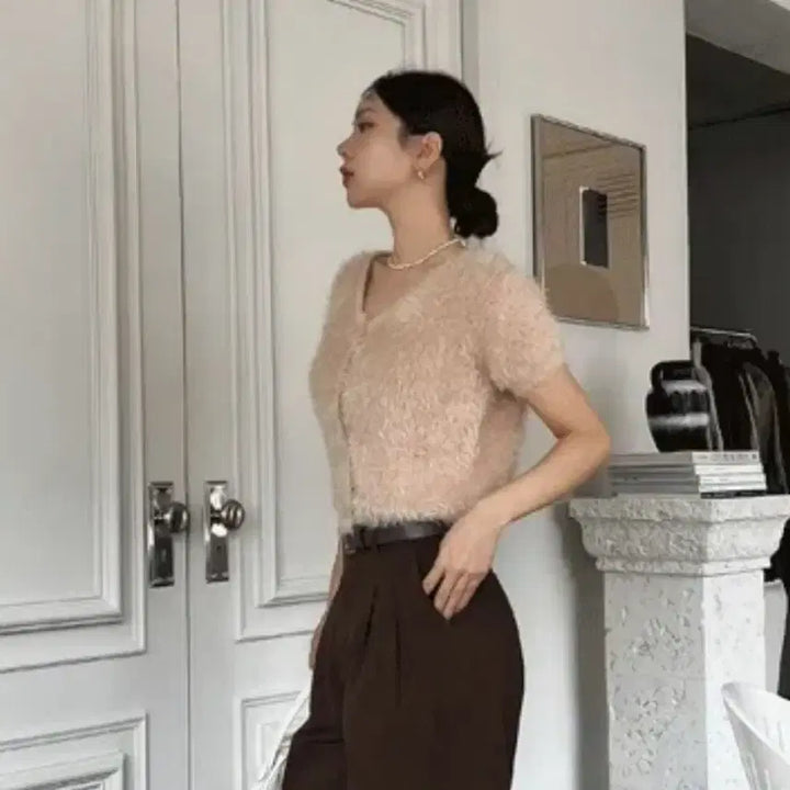 [BUNJANG] Boucle Knit Cardigan / 부클 퍼 니트 가디건