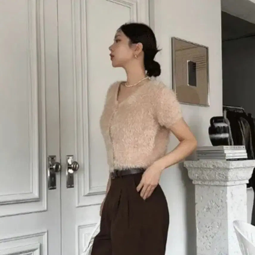 [BUNJANG] Boucle Knit Cardigan / 부클 퍼 니트 가디건