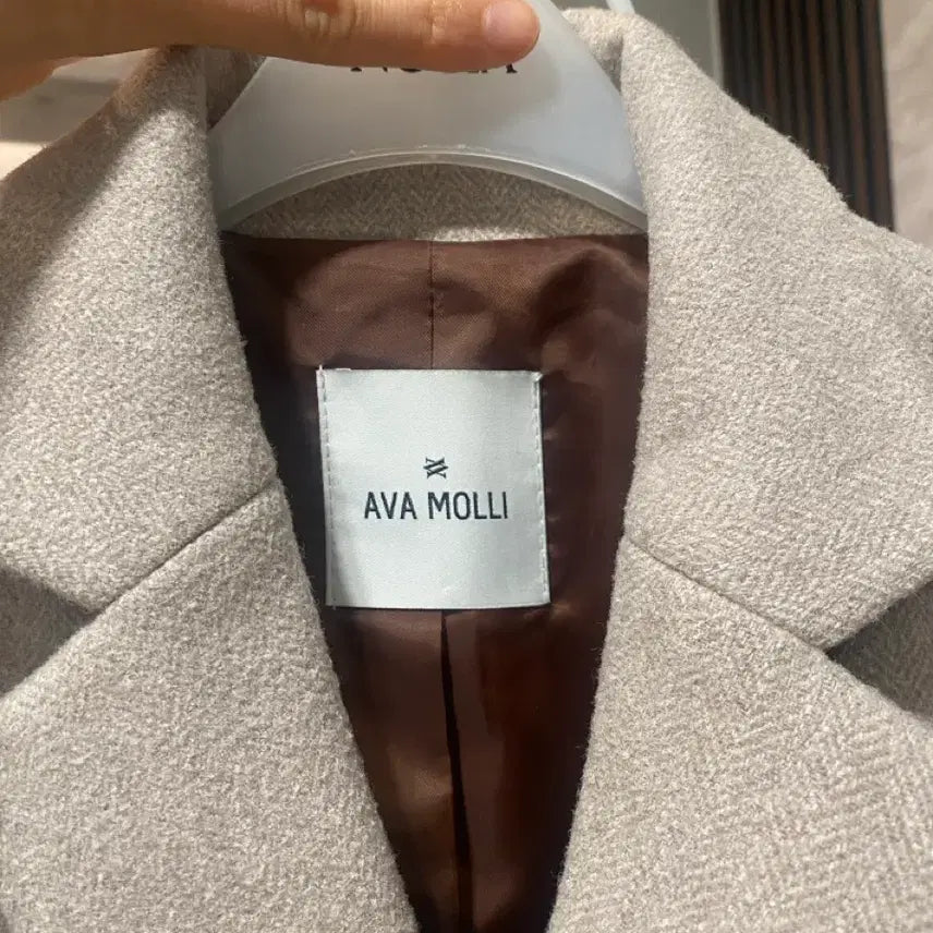 [BUNJANG] Abamolly Herringbone Three Button Coat - Beige - Size S / 아바몰리 헤링본 쓰리버튼 코트 /  베이지 S