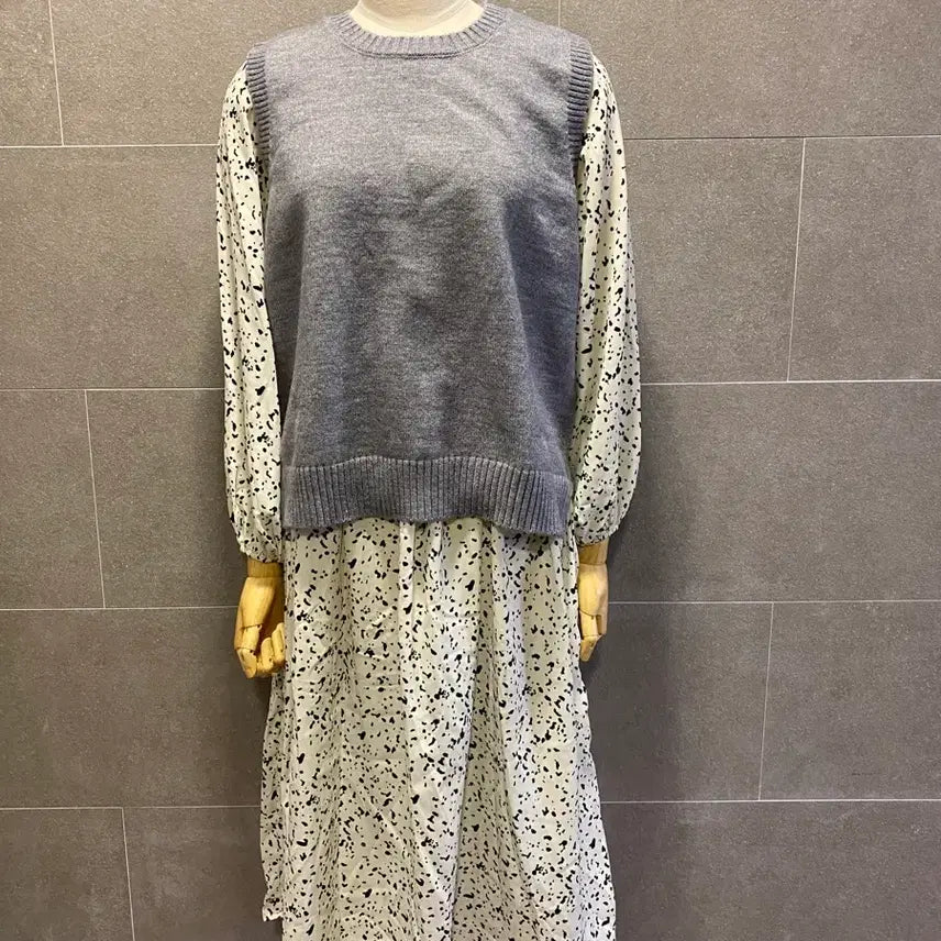 [BUNJANG] F Pattern Long Dress / F 패턴 롱원피스