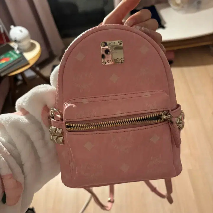 [SOLD OUT] MCM 정품 핑크 미니 백팩 가방 지뢰계