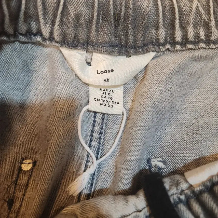 [BUNJANG] H&M Cargo Loose Fit Jeans (XL) / 에치엠 남성 카고 루즈 와일드 청바지  사이즈 XL 최상