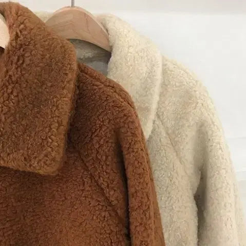 [BUNJANG] Unbranded Brown Boucle Jacket / 브라운 뽀글이 자켓