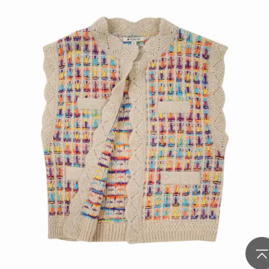 [BUNJANG] Thursday Island Gradient Tweed Open Vest / 써스데이아일랜드 그라데이션 트위드 오픈 베스트 M사이즈