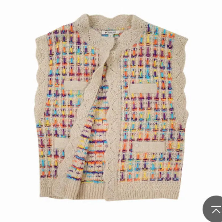 [BUNJANG] Thursday Island Gradient Tweed Open Vest / 써스데이아일랜드 그라데이션 트위드 오픈 베스트 M사이즈