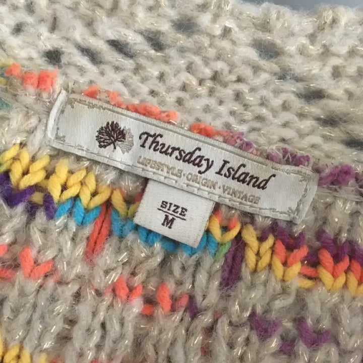 [BUNJANG] Thursday Island Gradient Tweed Open Vest / 써스데이아일랜드 그라데이션 트위드 오픈 베스트 M사이즈