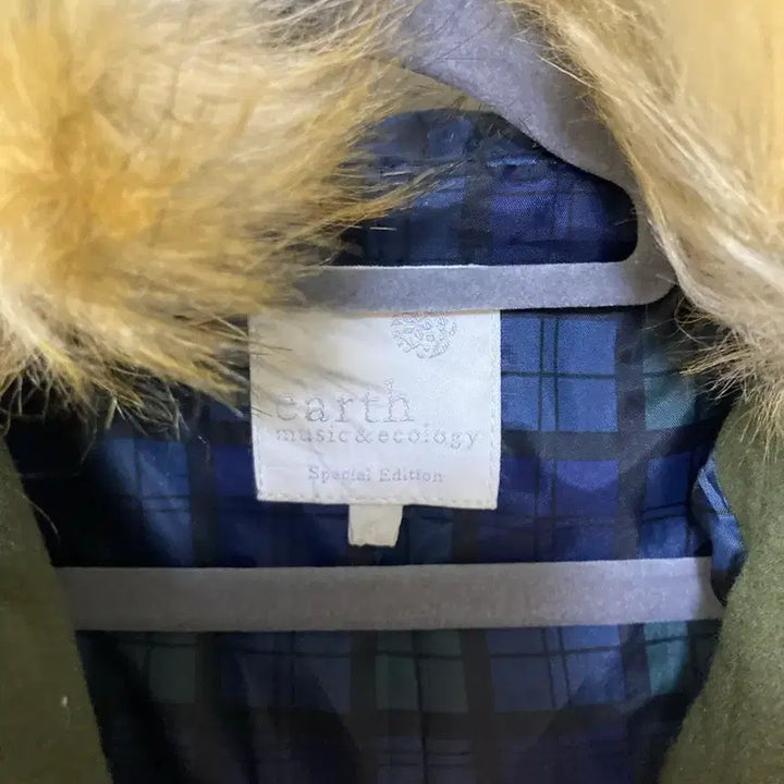 [BUNJANG] Earth Music&amp;Ecology Duffle Coat - Khaki / 어스뮤직앤이콜로지 더플코트 카키