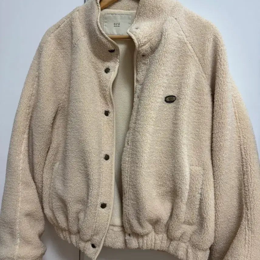 [BUNJANG] Oreo Comfy Plus Jacket Ivory / 오로 콤피 플러스 자켓 뽀글이 양털 자켓 아이보리