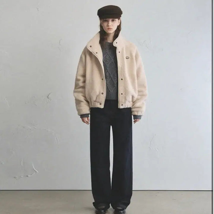 [BUNJANG] Oreo Comfy Plus Jacket Ivory / 오로 콤피 플러스 자켓 뽀글이 양털 자켓 아이보리