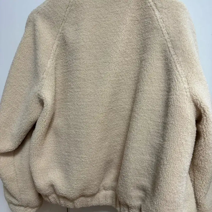 [BUNJANG] Oreo Comfy Plus Jacket Ivory / 오로 콤피 플러스 자켓 뽀글이 양털 자켓 아이보리