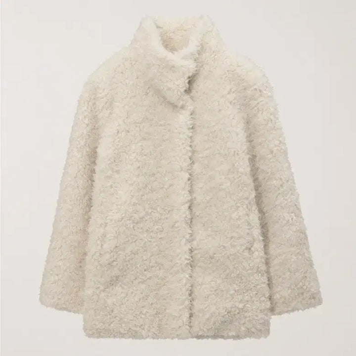 [BUNJANG] DUNST CURLY FUR HALF JACKET IVORY / 던스트 퍼자켓 CURLY FUR HALF JACKET IVORY 00S