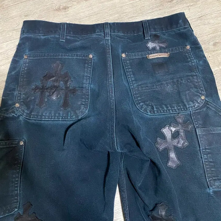 [BUNJANG] Chrome Hearts Double Knee Carpenter Patch Pants / 크롬하츠 더블니 카펜터 패치 팬츠 1 of 1