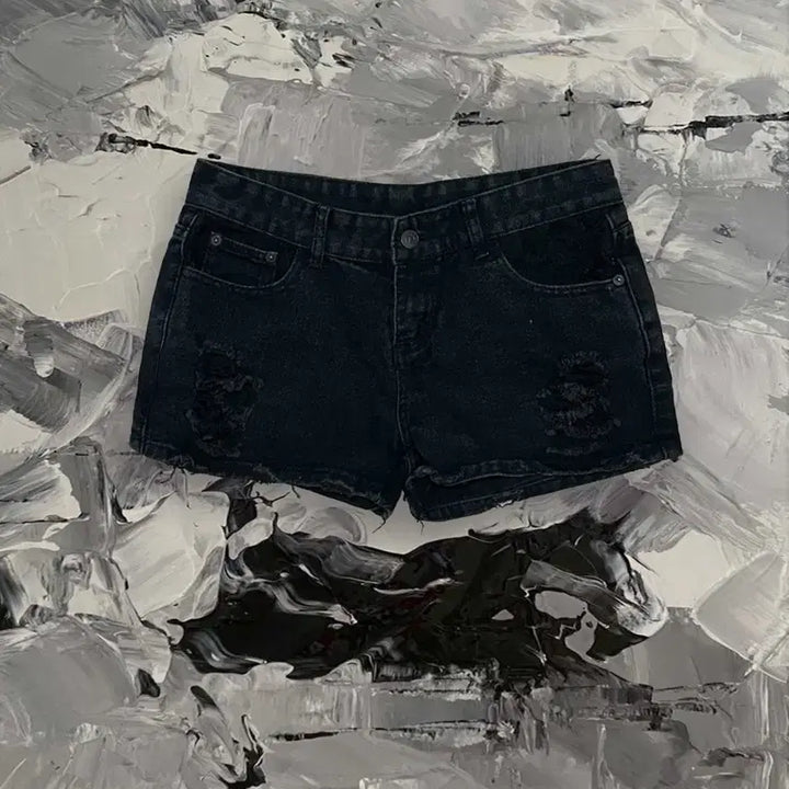 [BUNJANG] Black Damage Shorts / 블랙 데미지 반바지 숏팬츠