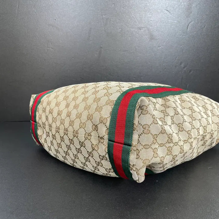 [BUNJANG] Gucci GG Jacquard Brown Tote Bag / GUCCI 구찌 GG 쟈가드 브라운 삼선 토트백 카바스 숄더백189669