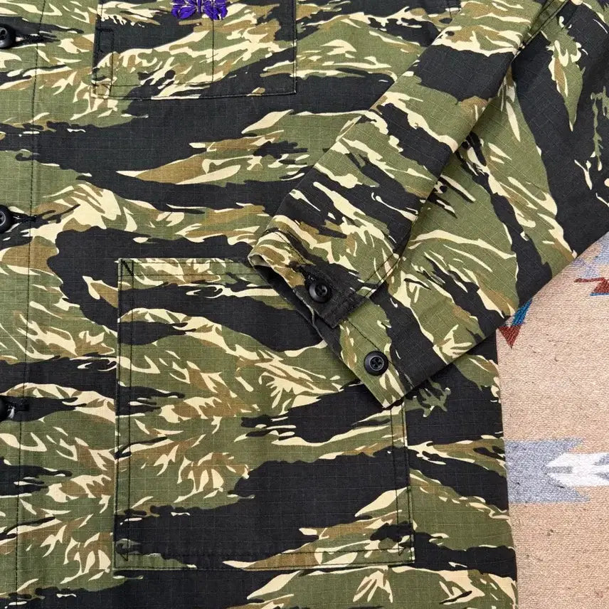 [BUNJANG] Needles D.N Coverall Camo Flage Chore Jacket / [M] 니들스 D.N 커버올 카모 플라쥬 초어 자켓