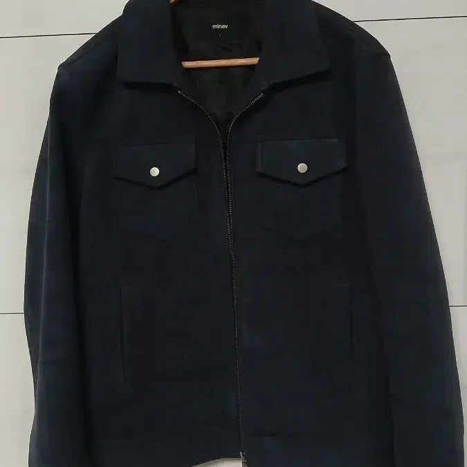 [BUNJANG] Minav Suede Blouson Jacket L Size / minav 스웨이드 블루종 자켓 L사이즈 실착적음