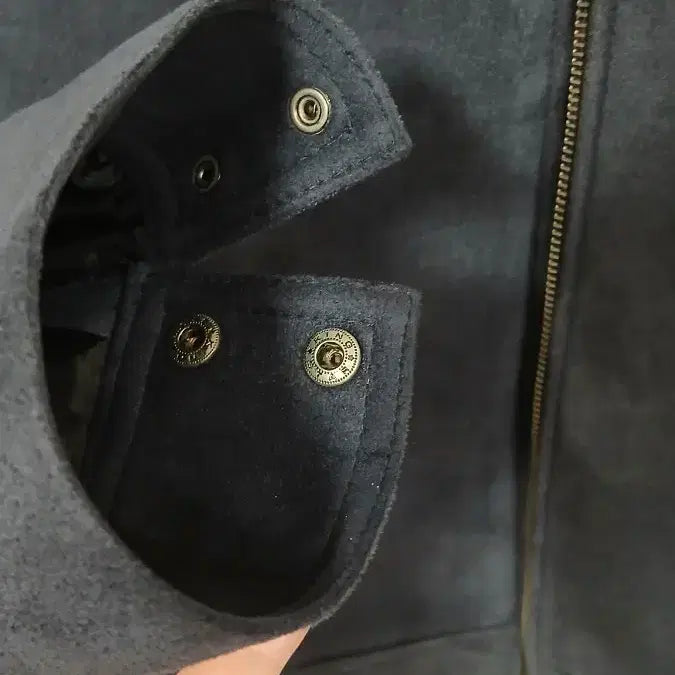 [BUNJANG] Minav Suede Blouson Jacket L Size / minav 스웨이드 블루종 자켓 L사이즈 실착적음