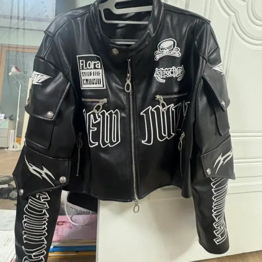 [BUNJANG] Designer Brand Biker Leather Jacket / [디자이너브랜드] 바이크 레더자켓 (상태최상!)