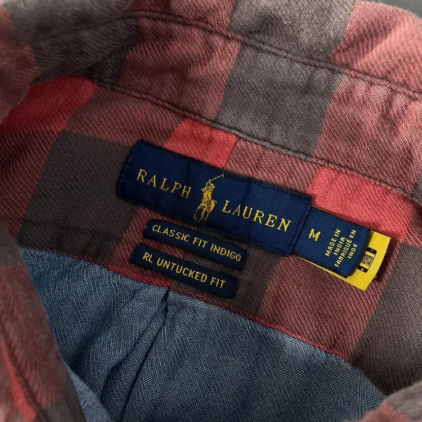 [BUNJANG] Polo Ralph Lauren Flannel Double Face Shirt / [M] 폴로 랄프로렌 플란넬 더블 페이스 셔츠 클래식핏 QR인증