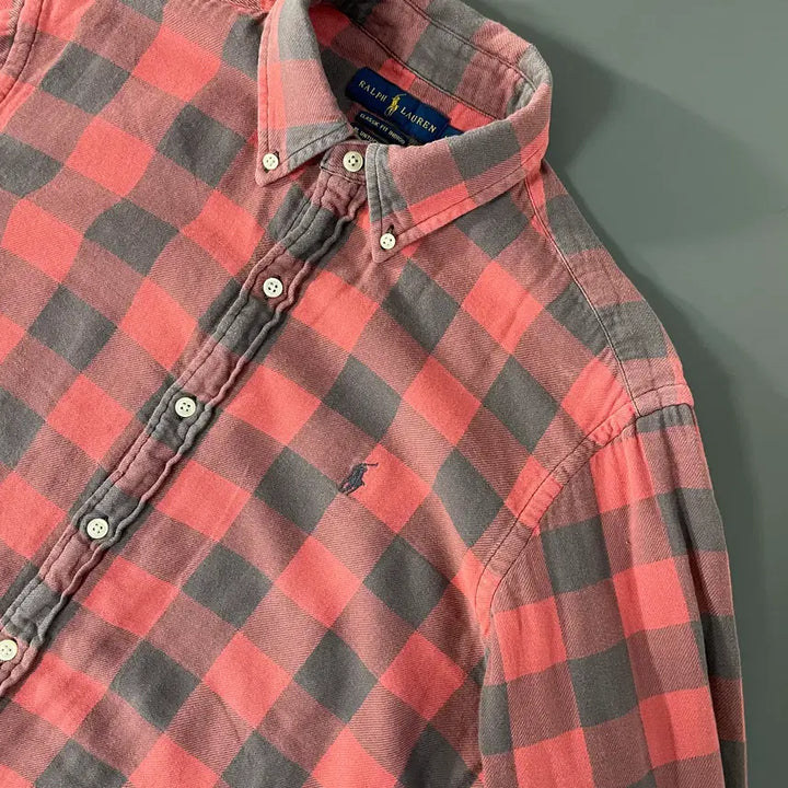 [BUNJANG] Polo Ralph Lauren Flannel Double Face Shirt / [M] 폴로 랄프로렌 플란넬 더블 페이스 셔츠 클래식핏 QR인증