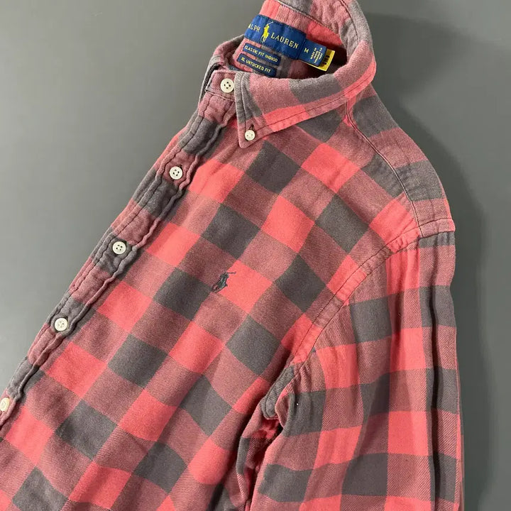[BUNJANG] Polo Ralph Lauren Flannel Double Face Shirt / [M] 폴로 랄프로렌 플란넬 더블 페이스 셔츠 클래식핏 QR인증