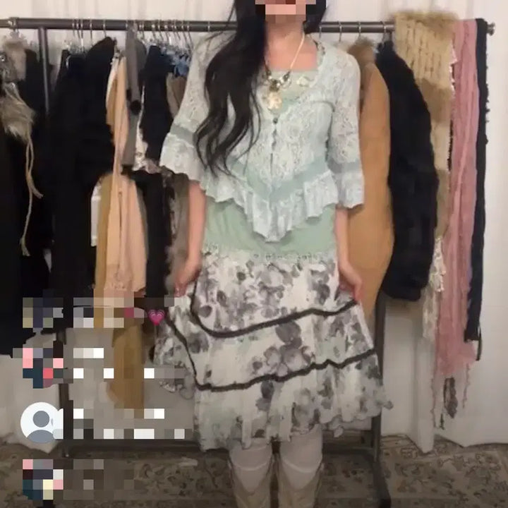 [BUNJANG] Layered Room Vintage Grunge Fairy Set / 오늘만택포) 레이어룸빈티지 민트 그런지페어리 세트