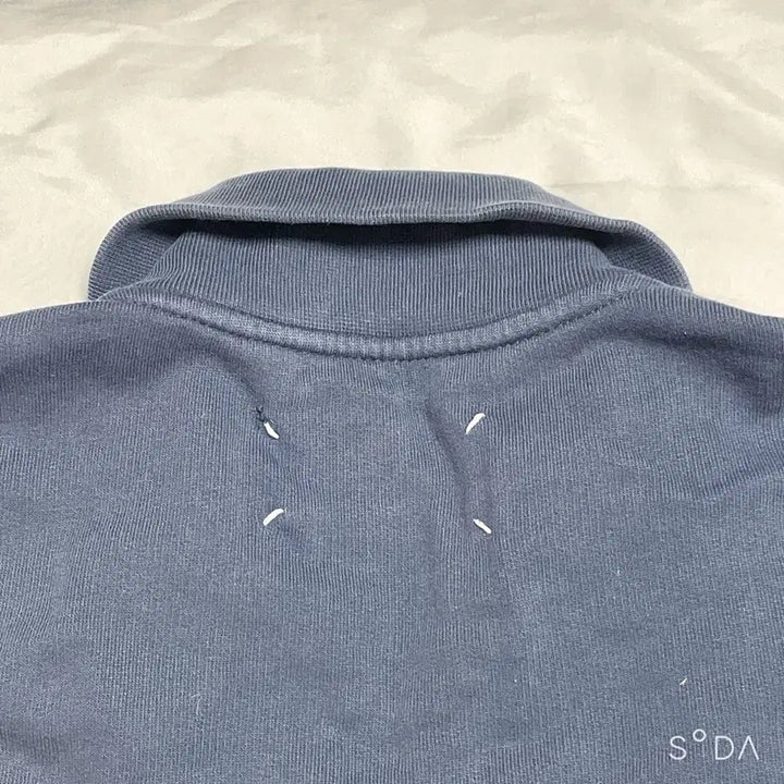 [BUNJANG] Maison Margiela Elbow Patch Half-Zip Sweatshirt Navy / 마르지엘라 엘보우패치 하프집업 맨투맨 네이비