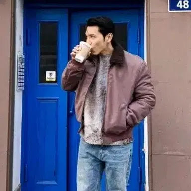 [BUNJANG] Haste Faded Canvas Bomber Jacket Brown / 헤이스트 페이디드 캔버스 봄버 자켓 브라운 1사이즈