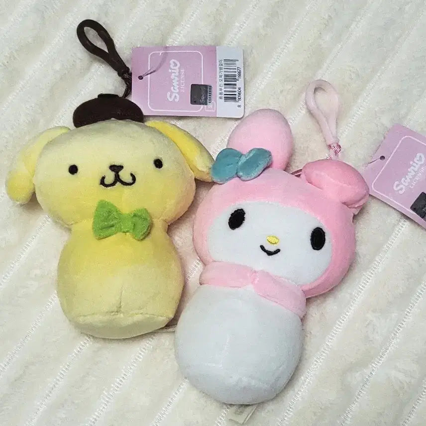 [BUNJANG] Sanrio Pompompurin My Melody Snowman Mochi Bag Charm / [새 상품] 폼폼푸린ㅣ마이멜로디 눈사람 모찌 가방고리