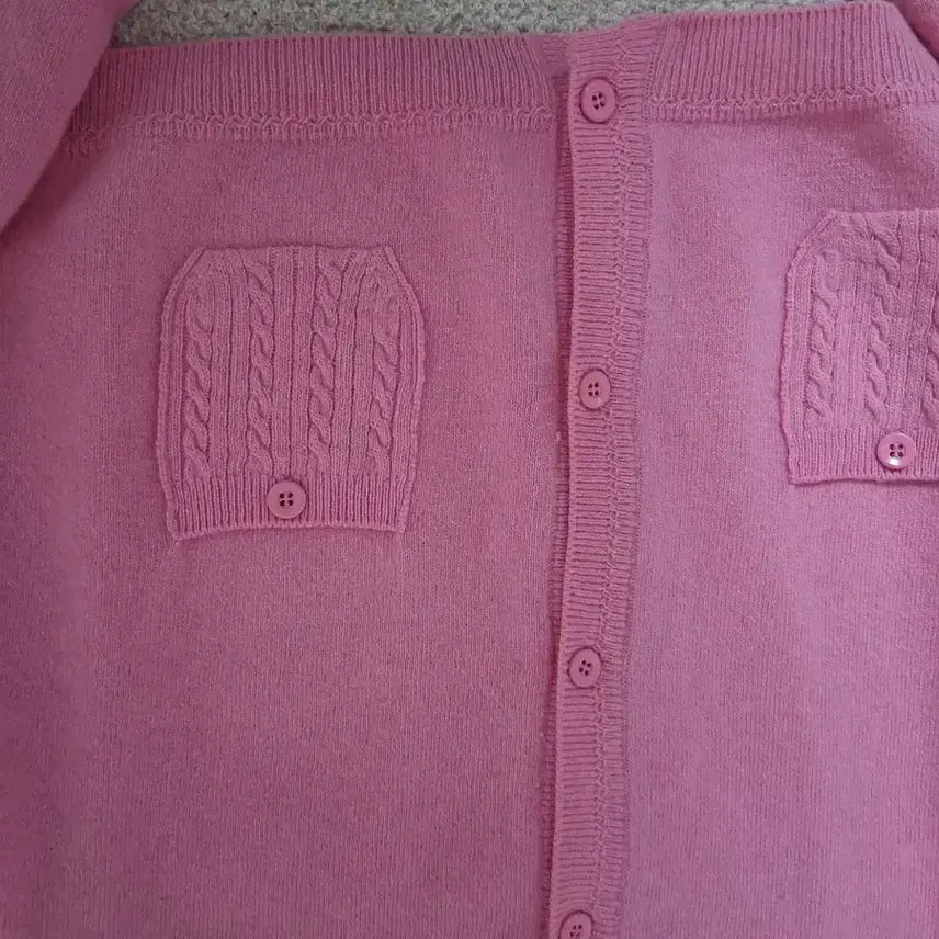 [BUNJANG] Benetton Pink Cardigan / 베네통 핑크색 여성 가디건