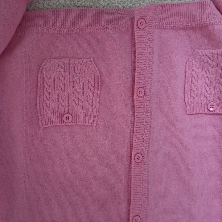 [BUNJANG] Benetton Pink Cardigan / 베네통 핑크색 여성 가디건