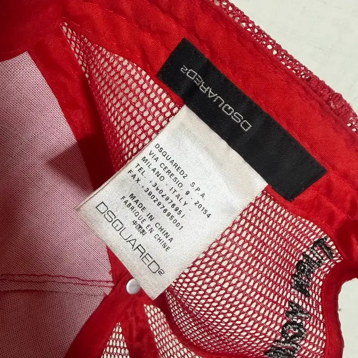 [BUNJANG] DSQUARED2 Red Mesh Cap / DSQUARED 디스퀘어드2 빨간색 메쉬 캡 모자입니다