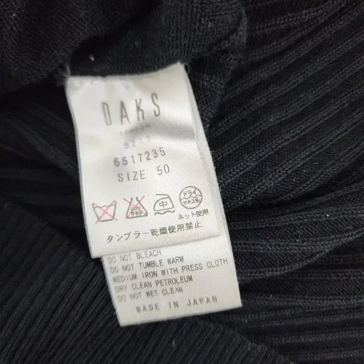 [BUNJANG] Daks Black Wool Blend Knit Long Sleeve / 닥스 블랙 양모 블렌디드 니트 긴팔 50