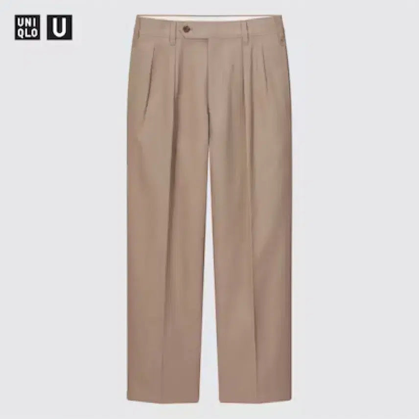 [BUNJANG] Uniqlo U Wide Fit Chino Pants Beige 82 / 23ss 유니클로u 와이드핏 턱 치노팬츠 베이지 82사이즈