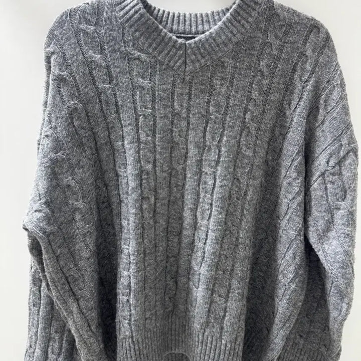 [BUNJANG] Knit Sweater Grey / 니트 스웨터 그레이