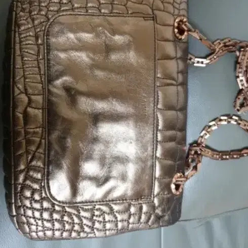 [BUNJANG] Lanvin Gold Chain Croc-Effect Shoulder Bag / 랑방 골드 체인 크로커 백 숄더백
