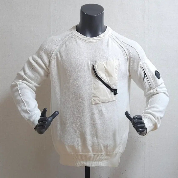 [BUNJANG] CP Company Knit Sweater White 105 / Cp 씨피컴퍼니 니트 스웨터 화이트 105