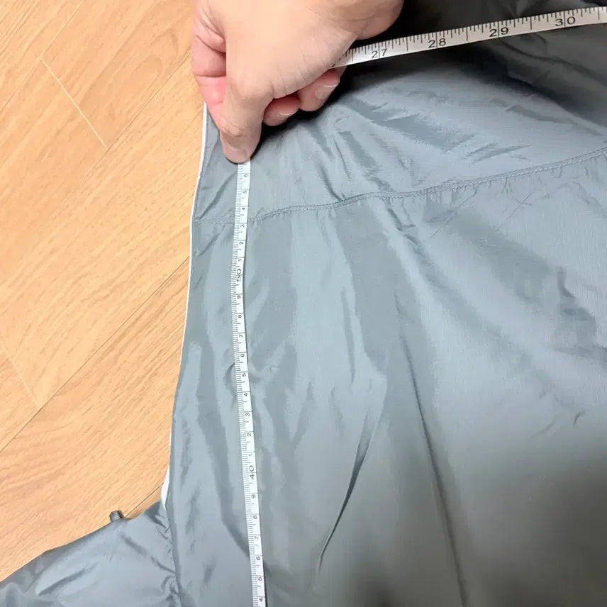 [BUNJANG] Adidas 3-Stripe Windbreaker Hooded Jacket Gray / 아디다스 3선 바람막이 후드 자켓 그레이