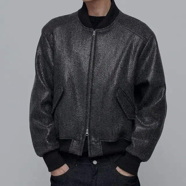 [BUNJANG] Anytime Loric Cosmos Bomber Jacket Brown M / 새상품) 애니타임로릭 코스모스 봄버 자켓 브라운 M