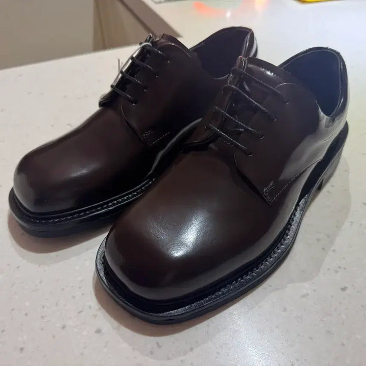 [BUNJANG] COS Square Toe Derby Burgundy Shoes / COS 스퀘어토 더비 버건디 40 사이즈