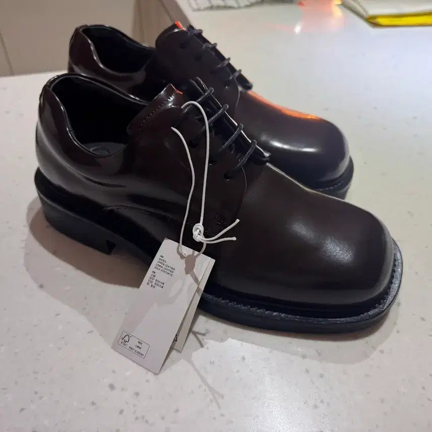 [BUNJANG] COS Square Toe Derby Burgundy Shoes / COS 스퀘어토 더비 버건디 40 사이즈