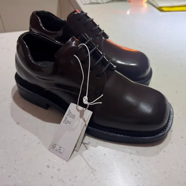 [BUNJANG] COS Square Toe Derby Burgundy Shoes / COS 스퀘어토 더비 버건디 40 사이즈