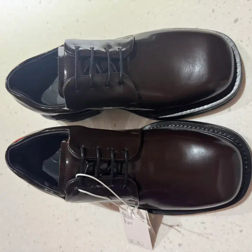 [BUNJANG] COS Square Toe Derby Burgundy Shoes / COS 스퀘어토 더비 버건디 40 사이즈