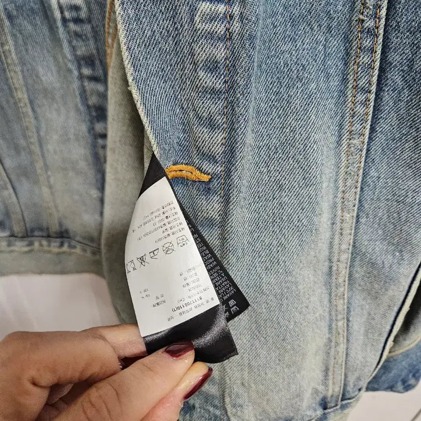 [BUNJANG] Balenciaga Back Logo Denim Jacket 105 / 발렌시아가 백로고 청자켓 105