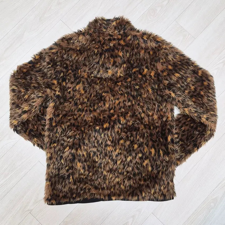 [BUNJANG] Glad Hand Gangsterville Leopard Shaggy Fur Blouson Jacket / 글래드핸드 갱스터빌 레오파드 샤기 퍼 블루종 M