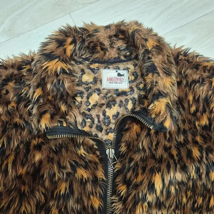[BUNJANG] Glad Hand Gangsterville Leopard Shaggy Fur Blouson Jacket / 글래드핸드 갱스터빌 레오파드 샤기 퍼 블루종 M
