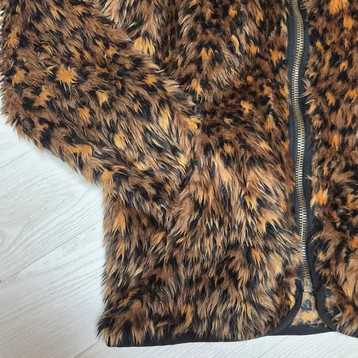 [BUNJANG] Glad Hand Gangsterville Leopard Shaggy Fur Blouson Jacket / 글래드핸드 갱스터빌 레오파드 샤기 퍼 블루종 M