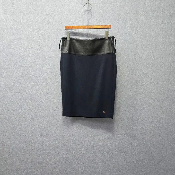 [BUNJANG] Tommy Hilfiger Leather-Accented Skirt / 타미힐피거    레더배색  스커트