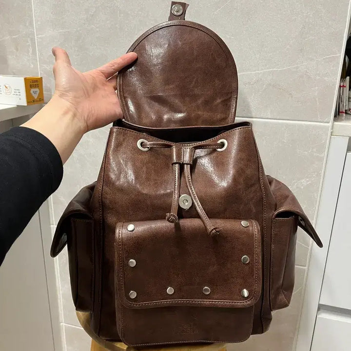 [BUNJANG] Sand Museum Studded Pocket Backpack / (땡처리)샌드뮤지엄 스터드 포켓백팩